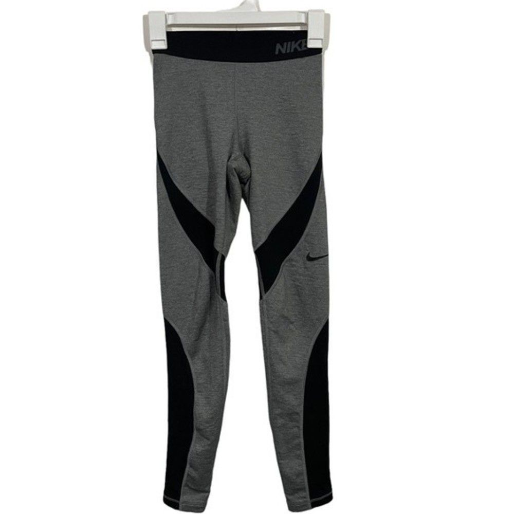 Nike Pro Hyperwarm Grey High Waisted Activewear Leggings